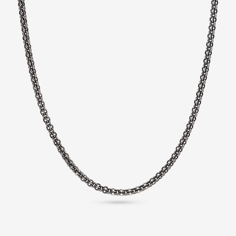 Collana Girocollo Catena Rolo Intrecciata in Argento 925