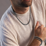 Collana Girocollo Catena Bizantina in Argento 925