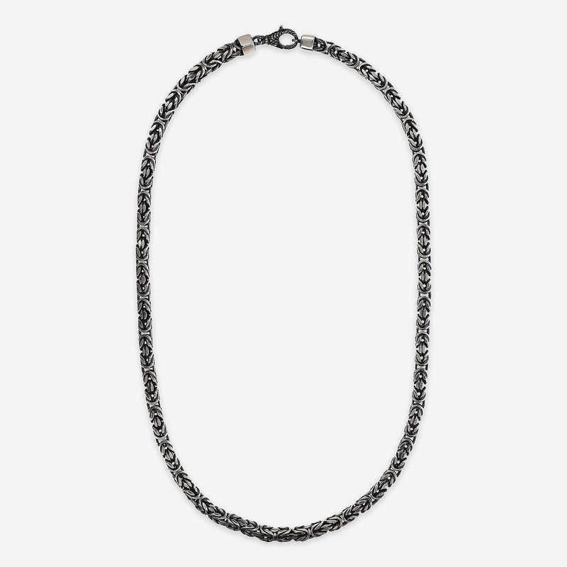 Collana Girocollo Catena Bizantina in Argento 925
