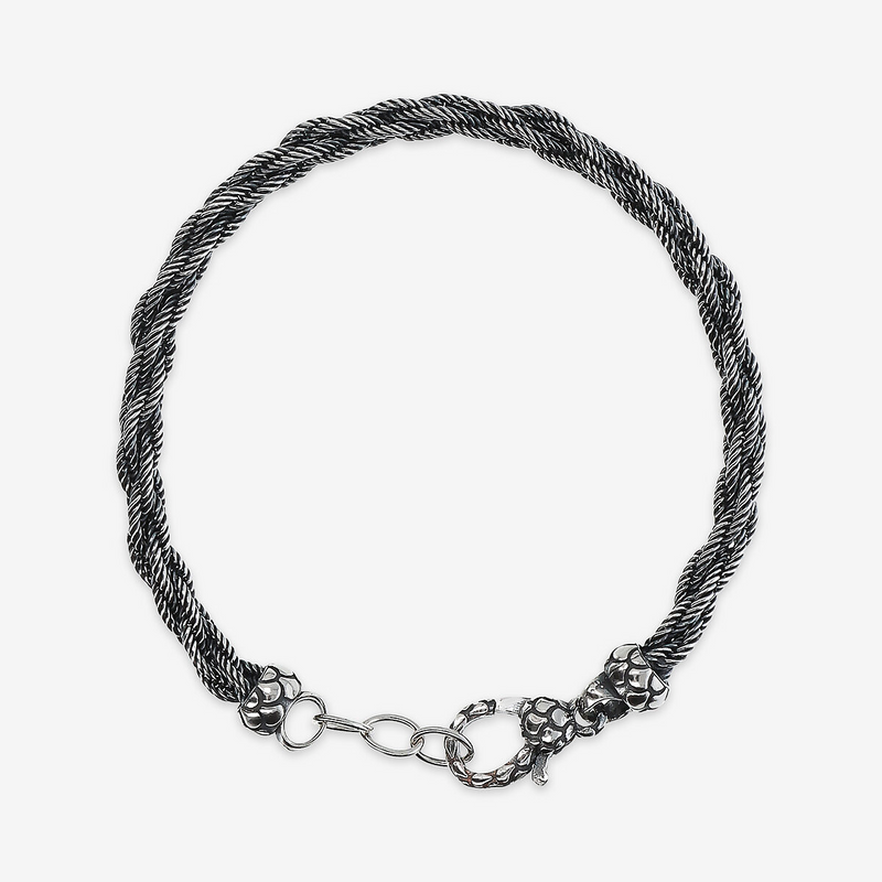 Bracciale Catena Spiga Intrecciata in Argento 925