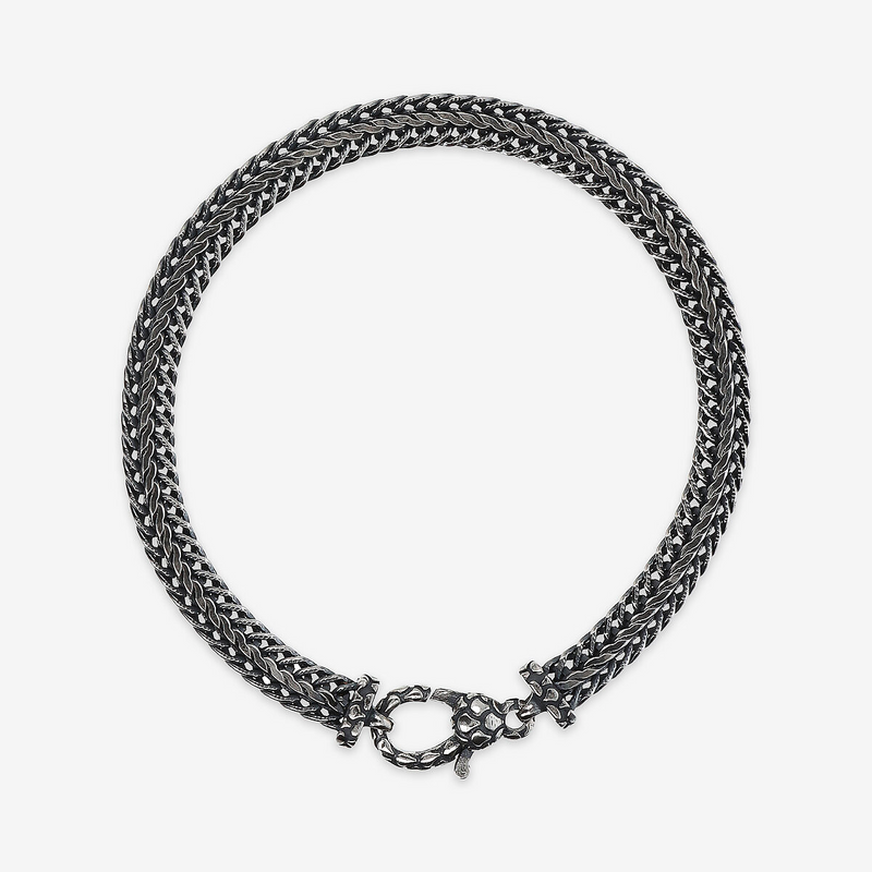 Bracciale Catena Spiga Piatta in Argento 925