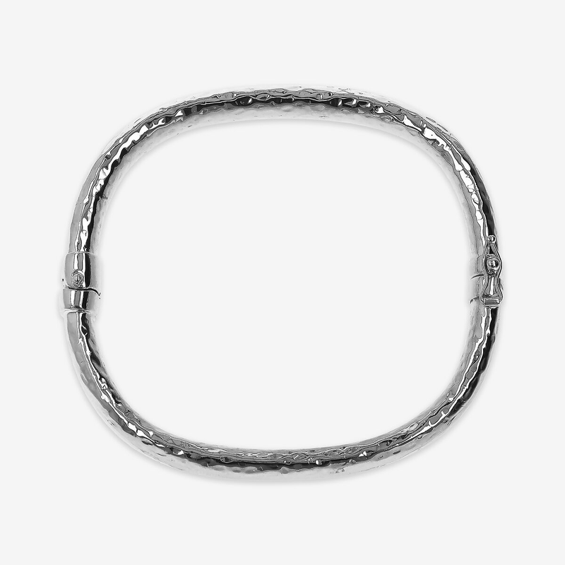 Bracciale Rigido Martellato in Argento 925