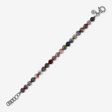 Bracciale con Sfere di Pietra Naturale e Chiusura Texture in Argento 925