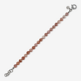 Bracciale con Sfere di Pietra Naturale e Chiusura Texture in Argento 925