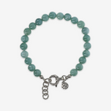Bracciale con Sfere di Pietra Naturale e Chiusura Texture in Argento 925
