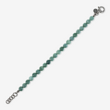Bracciale con Sfere di Pietra Naturale e Chiusura Texture in Argento 925