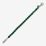 Bracciale con Sfere di Pietra Naturale e Chiusura Texture in Argento 925