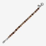 Bracciale con Sfere di Pietra Naturale e Chiusura Texture in Argento 925