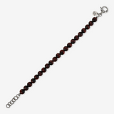 Bracciale con Sfere di Pietra Naturale e Chiusura Texture in Argento 925